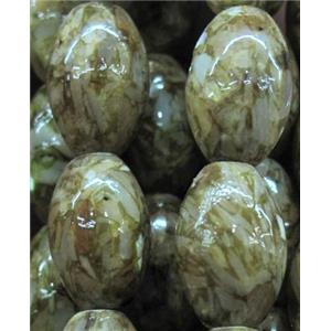 mother of pearl bead, oval, approx 8x13mm [SHEMP02]