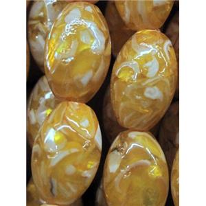 mother of pearl bead, oval, approx 8x13mm [SHEMP05]