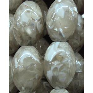 mother of pearl bead, oval, approx 8x13mm [SHEMP08]