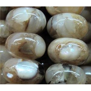 mother of pearl bead, wheel, approx 7x10mm [SHEMP13]