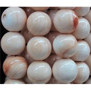 mother of pearl bead, round, 12mm dia [SHEMP16]