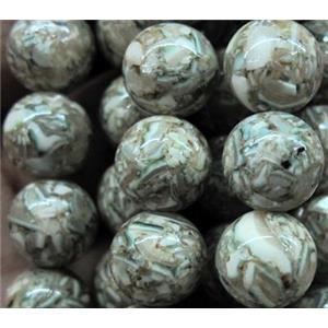 mother of pearl bead, round, 10mm dia [SHEMP18]
