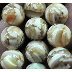 mother of pearl bead, round, 10mm dia [SHEMP22]
