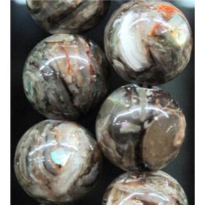 mother of pearl bead, round, 10mm dia [SHEMP23]