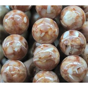 mother of pearl bead, round, 10mm dia [SHEMP25]