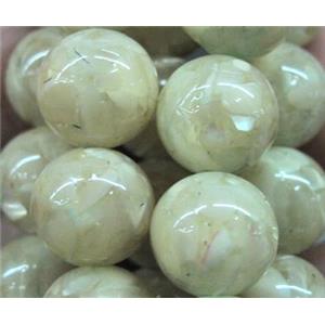 mother of pearl bead, round, 10mm dia [SHEMP26]