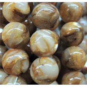 mother of pearl bead, round, 10mm dia [SHEMP28]
