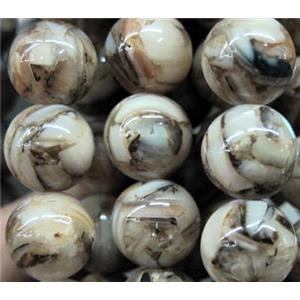 mother of pearl bead, round, 10mm dia [SHEMP30]