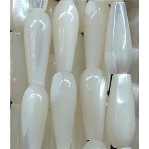 white mother of pearl bead, teardrop, approx 6x14mm [SHEMP37]
