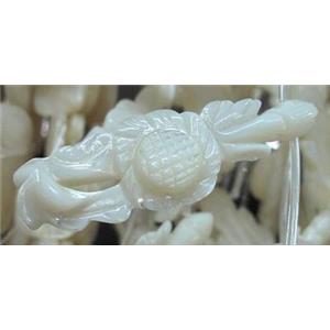 white mother of pearl bead, freeform, approx 16x50mm [SHEMP55]