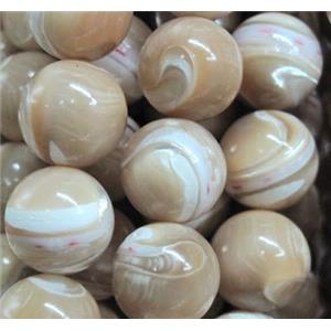 round mother of pearl bead, coffee, approx 4mm dia [SHEMP57-4MM]