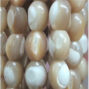 mother of pearl bead, barrel, approx 4x7mm [SHEMP58-4X7MM]