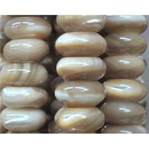 mother of pearl bead, heishi, approx 5x10mm [SHEMP69-5X10MM]