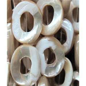 mother of pearl bead, oval ring, approx 13x18mm [SHEMP74-13X18MM]