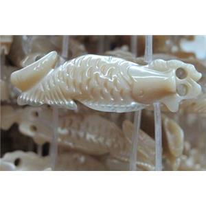 MOP Shell Fish Charms Beads, approx 14x42mm [SHEMP93]