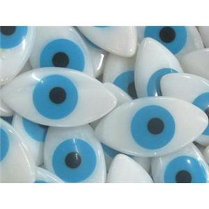 mother of pearl without hole, oval, evil eye, approx 12.5x25mm [SHEMP98-12.5X25MM]