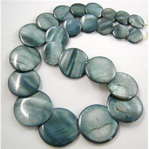 17 inches of freshwater shell necklace, grey, big bead:30mm dia,small bead:5.8mm dia,17 inch length [SHENK01C15]