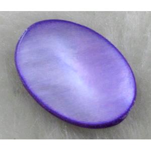freshwater shell beads, flat-ovel, dyed, lavender, 15x20mm, 20pcs per st [SHEOV01C01]