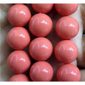 pink Pearlized Shell Beads, round, approx 8mm dia [SHEPL32-8MM]