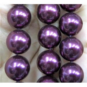 purple Pearlized Shell Beads, round, approx 8mm dia [SHEPL43-8MM]