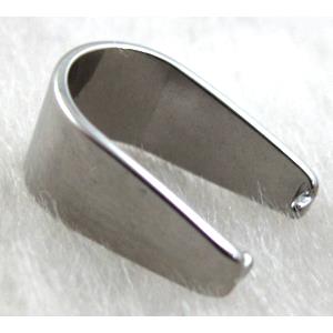 Stainless Steel Hinge Bail, platinum plated, 9x12mm [SSCLA005]