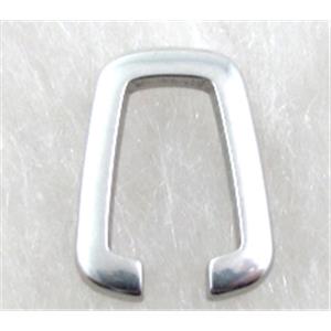 Stainless Steel Hinge Pinch Bail, platinum plated, 10x13mm [SSCLA009]