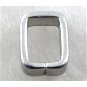 Stainless Steel Hinge Pinch Bail, platinum plated, 7x8mm [SSCLA012]