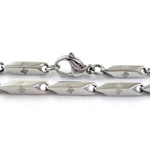 platinum plated Stainless Steel Necklace, 3x3x15mm, approx 23 inch(58.5cm) length [SSNK02]