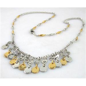 Stainless steel Necklace, 7x9mm,3mm chain, 51cm length [SSNK30]