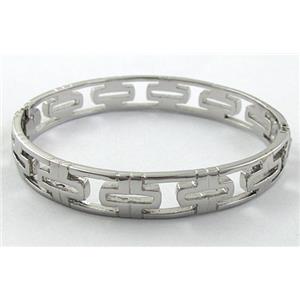 Stainless Steel Bangle, 10mm wide, inside: 50x60mm [SSTBT02]
