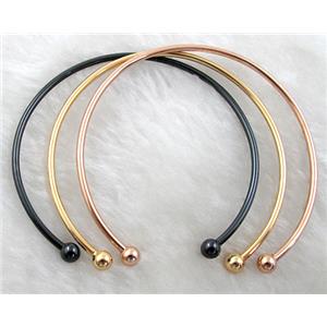 Stainless Steel Bangle, 55mm dia, round bead:5mm dia [SSTBT03]