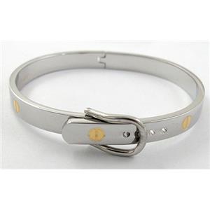 Stainless Steel Bangle, 6.5mm wide, 50x60mm [SSTBT04]