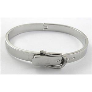 Stainless Steel Bangle, 6.5mm wide, 50x60mm [SSTBT05]