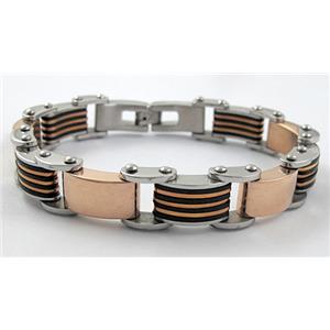 Stainless steel Bracelet, 12mm wide, 22cm (8.5 inch) length [SSTBT09]