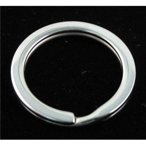 Stainless Steel Ring Keychain Platinum Plated, 32~33mm dia [SSTCH04-32MM]