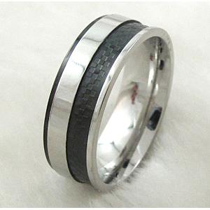 Stainless steel Ring, platinum plated, inside: 22mm dia [SSTFR07-11]