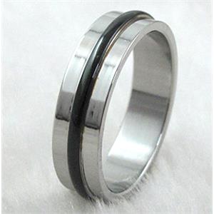 Stainless steel Ring, platinum plated, inside: 20mm dia [SSTFR09-10]