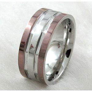 Stainless steel Ring, platinum plated, inside: 22mm dia [SSTFR11-11]