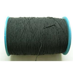 stretchy Jewelry Binding Thread, Black, 0.8mm diameter, 500metres per rolls [WIRE001]