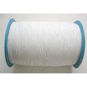white stretchy Cord for jewelry binding, 0.8mm diameter, 500metres per rolls [WIRE002]