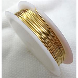 Jewelry binding copper wire, gold, 1mm thick, 2.5meters per roll [WIRECOP02-1MM]