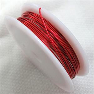 Jewelry binding copper wire, Red, 1mm thick, 2.5meters per roll [WIRECOP03-1MM]