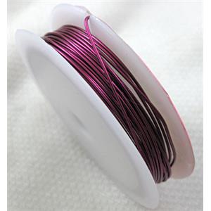 Jewelry binding copper wire, Purple, 1mm thick, 2.5meters per roll [WIRECOP05-1MM]