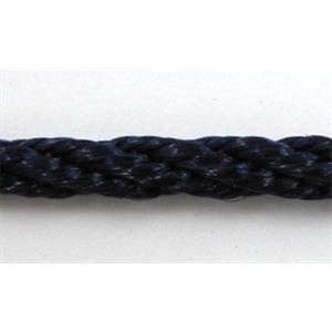 Twist Cotton Rattail Jewelry bindings wire, black, 2mm dia, approx 30yards per roll [WIRECT01C505]