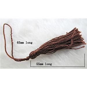 Rattail Cotton braid pendant, 65mm length, 55mm length [WIRECT02]