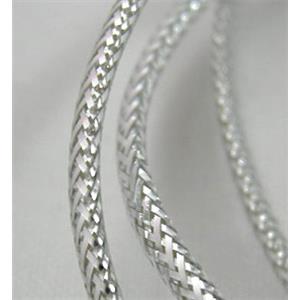 Jewelry Metallic Cord, Silver, 2.5mm dia [WIREGC04-2.5MM]