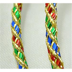 Jewelry Metallic Cord, Colorful, 2.5mm dia [WIREGC09]