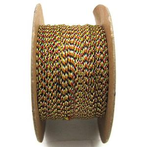 cotton and metallic cord, jewelry wire, rainbow, approx 0.4mm thickness, 120yard per rolls [WIREGC18]