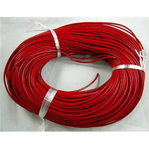 Red Leather Rope For Jewelry Binding, 1.5mm dia [WIRELT005-1.5MM]