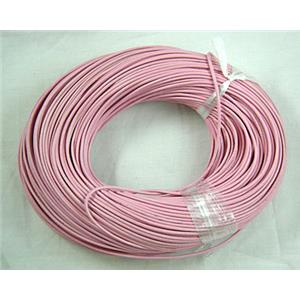 Pink Leather Rope For Jewelry Binding, 1.5mm dia [WIRELT006-1.5MM]